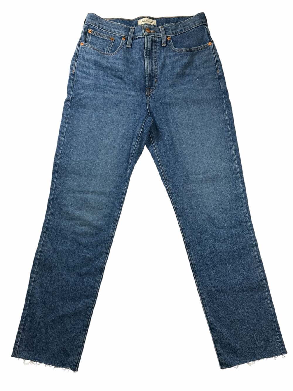 NWT Madewell Perfect Vintage Jean Womens 28 High Rise Straight Alstyne Raw Hem - Picture 1 of 13
